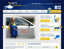 Tablet Screenshot of pilarscleaning.com